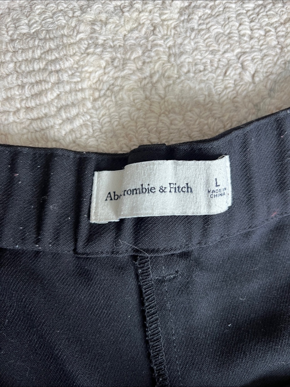 Abercrombie & Fitch Black Sloane High-Waist Tailored Shorts Size L - Picture 3 of 5